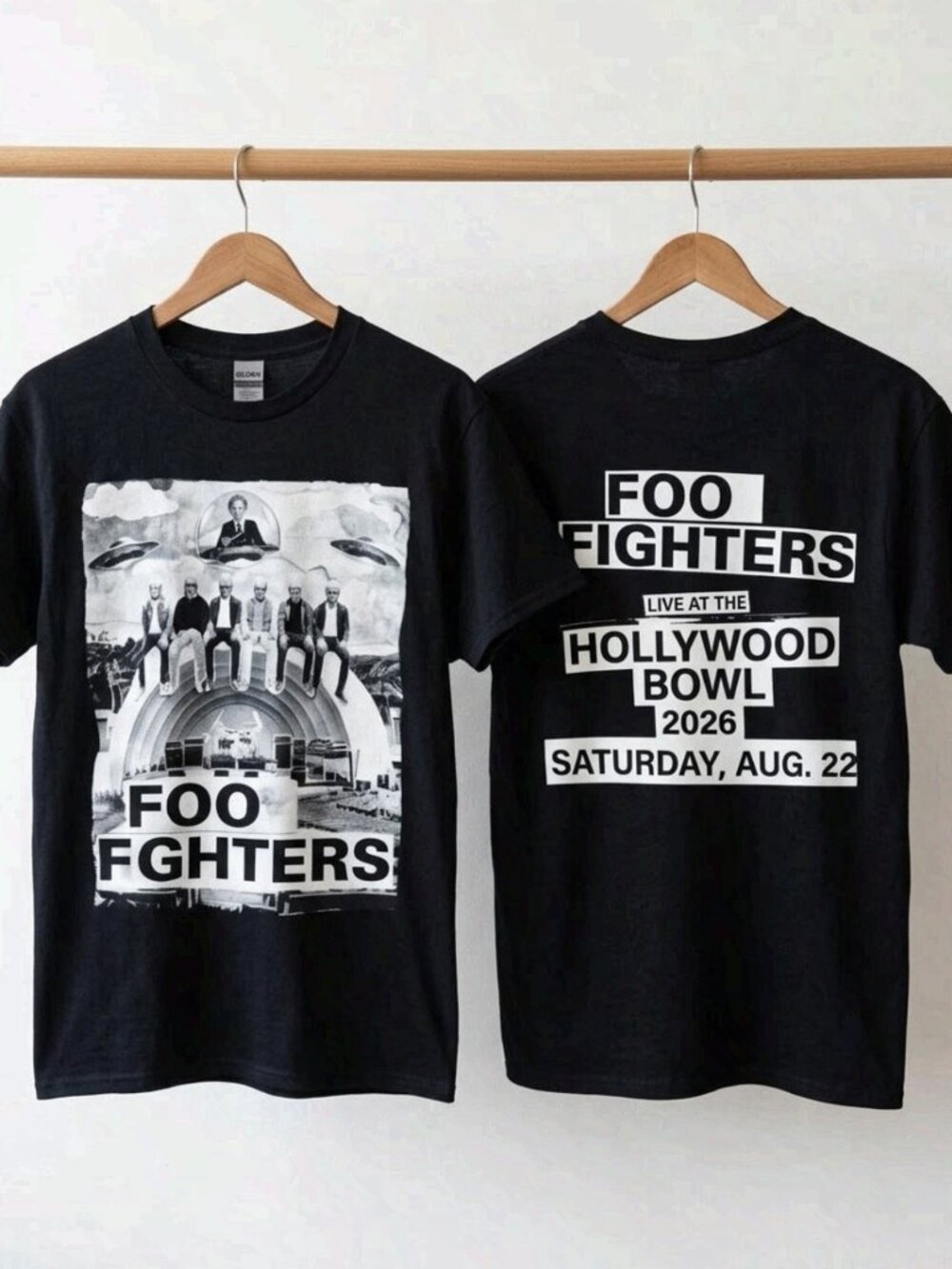 Foo Fighters Hollywood Bowl CA August 22 2026 T-Shirt Reprint Reprint